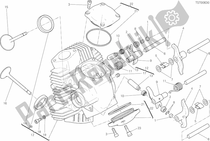Todas las partes para Cabeza Horizontal de Ducati Scrambler Full Throttle 803 2019
